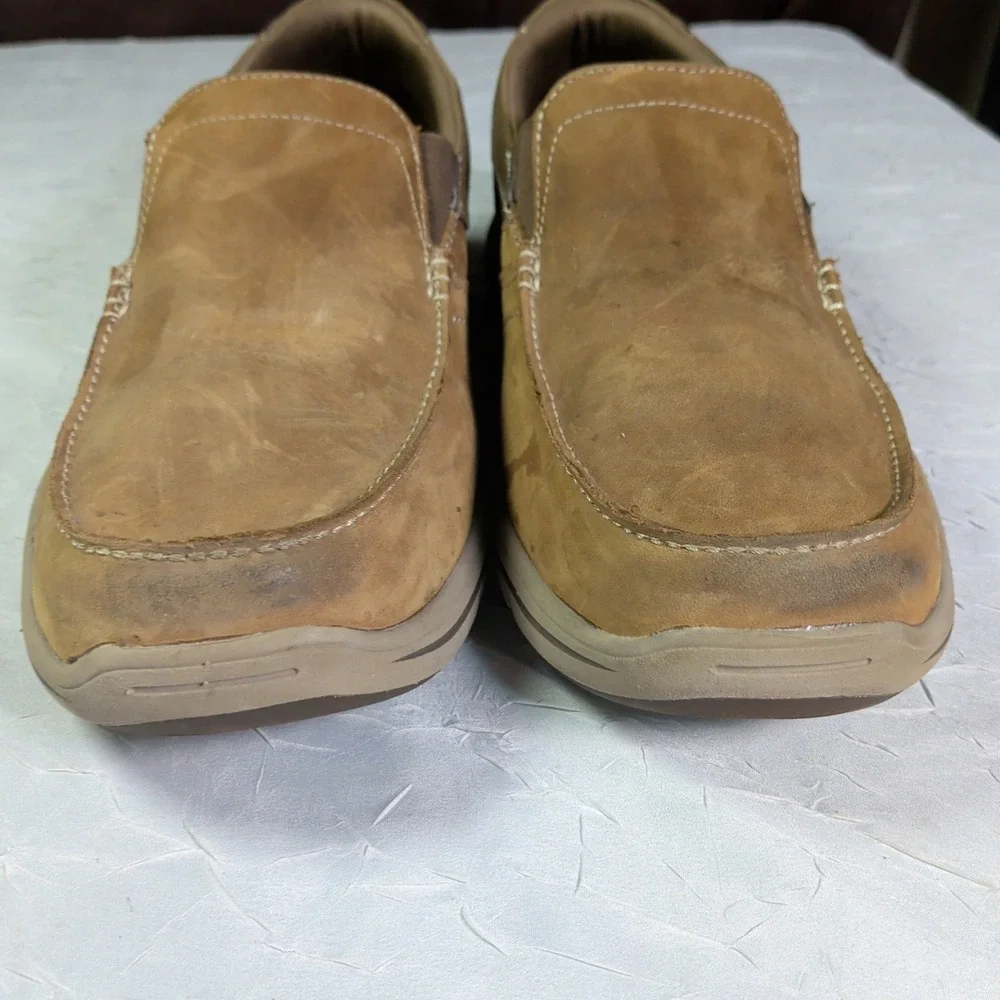 Skechers Relaxed Fit Harper Forde Shoes Mens Size 9 Loafers Brown Slip On